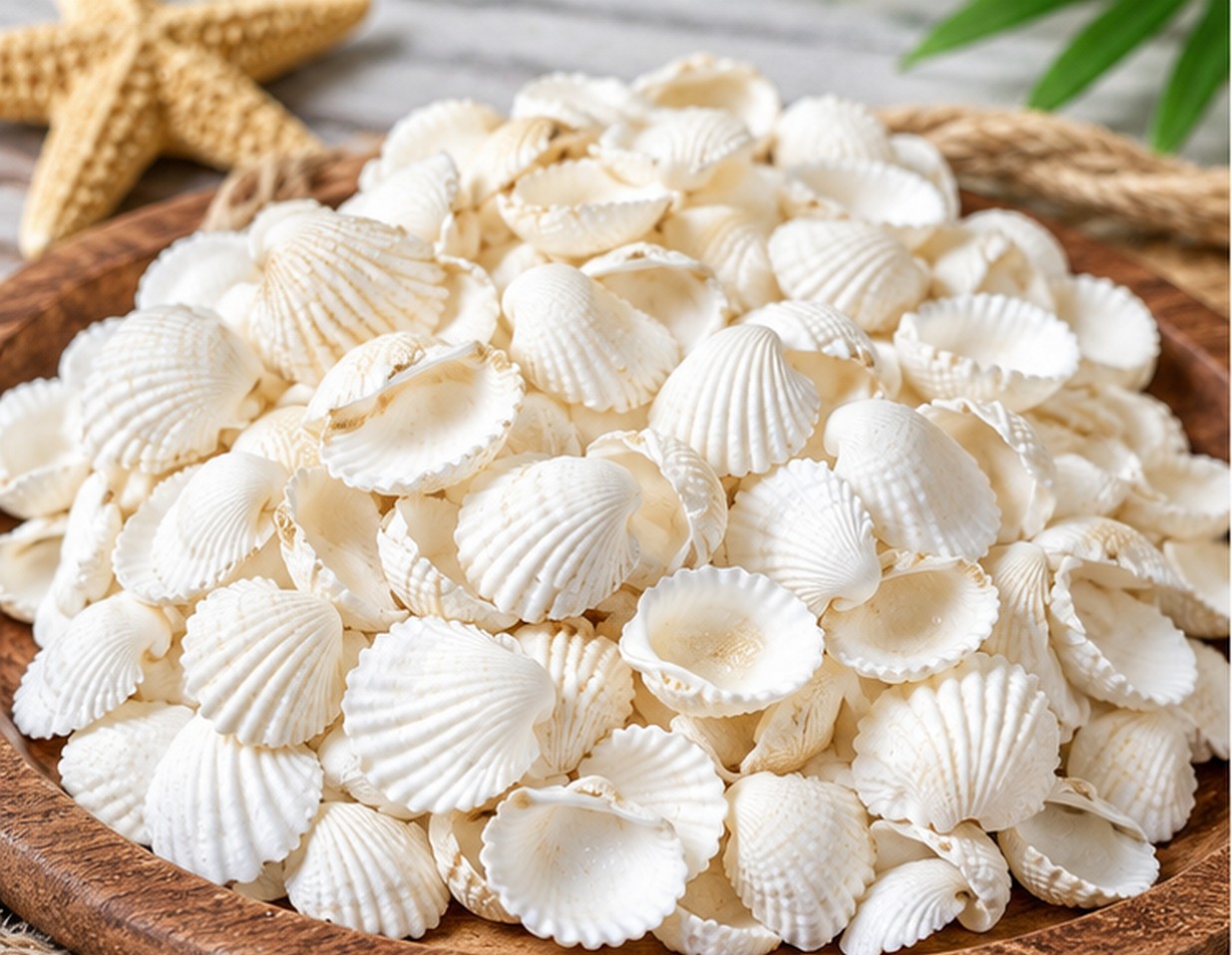 Tiny White Cockle Shells - Decorative Shells for Aquarium, Vase Filler & DIY Craft