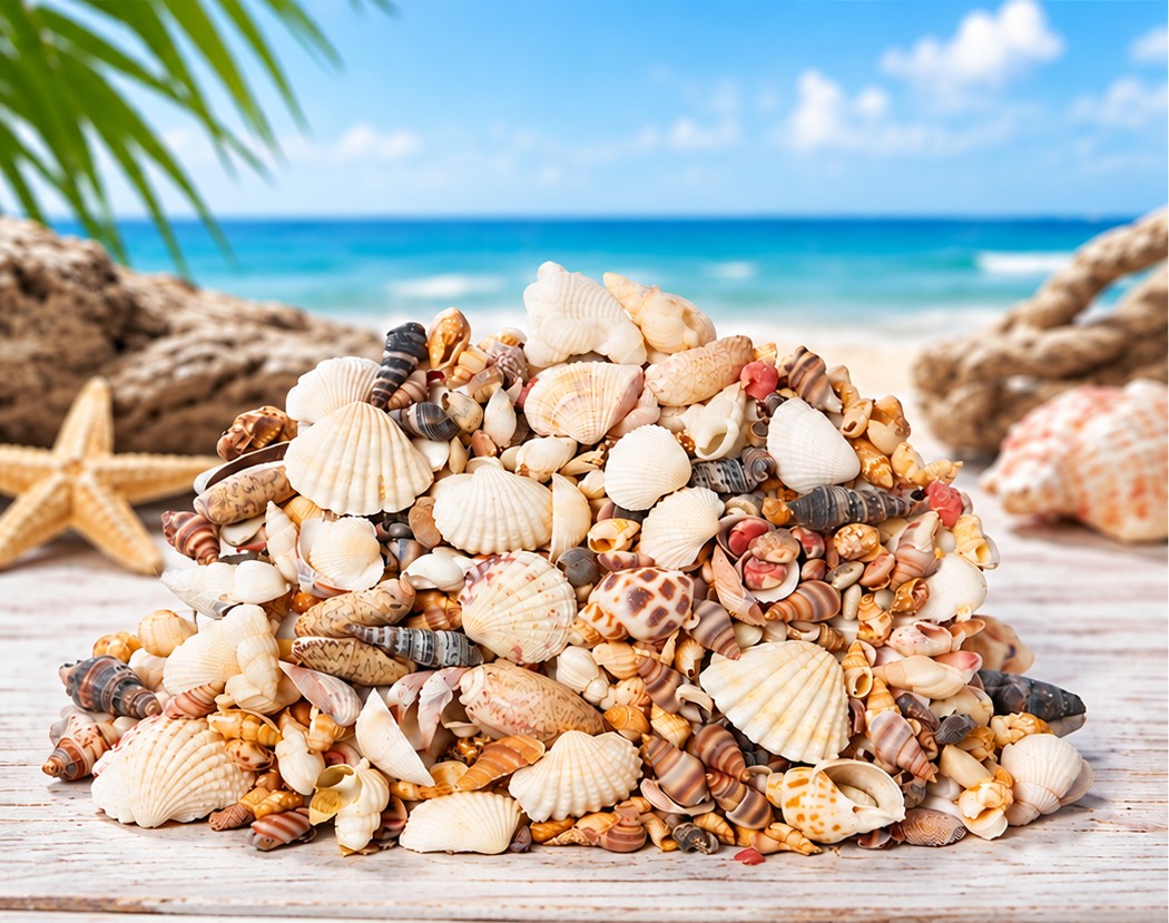 Assorted Decorative Shell Mix - Decorative Shells for Aquarium, Vase Filler & DIY Craft